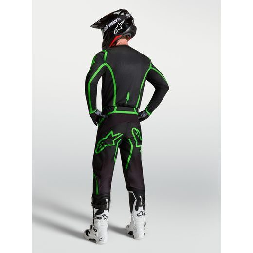 KALHOTY FLUID APEX V2, ALPINESTARS (ČERNÁ/ZELENÁ FLUO) 2027