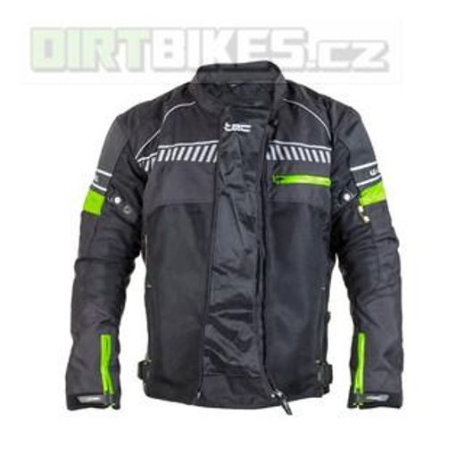 W-TEC PÁNSKÁ MOTO BUNDA MELTSCH ZELENÁ ČERNÁ