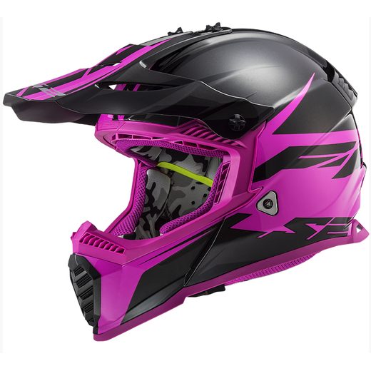 MX PŘILBA LS2 MX437 FAST EVO ROAR MATT BLACK PURPLE