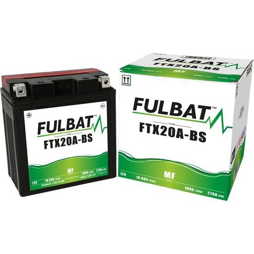 BATERIE 12V, YTX20A-BS, 18AH, 230A, BEZÚDRŽBOVÁ MF AGM 150X87X161 FULBAT (VČ. BALENÍ ELEKTROLYTU)