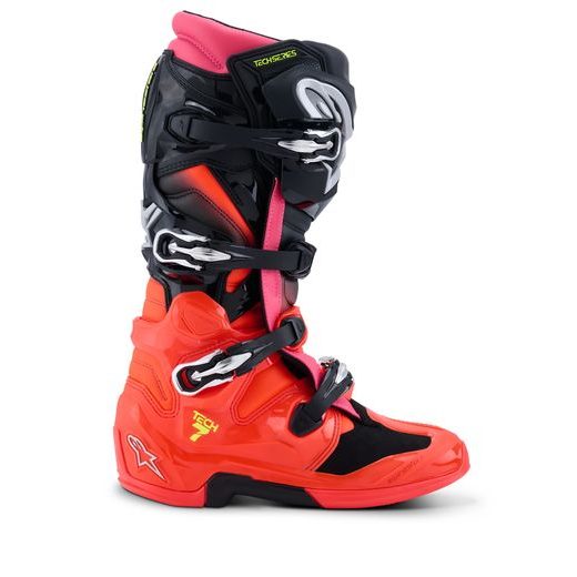 BOTY TECH 7, ALPINESTARS (ČERNÁ/ČERVENÁ FLUO/RŮŽOVÁ FLUO) 2026
