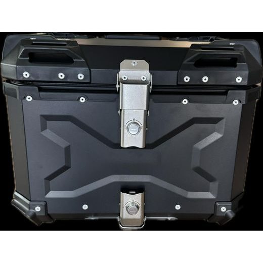 HLINÍKOVÝ KUFR DB 45L X-DESIGN ČERNÝ, PLOTNA + OPĚRKA + SÍŤKA NA ZAVAZADLA ZDARMA