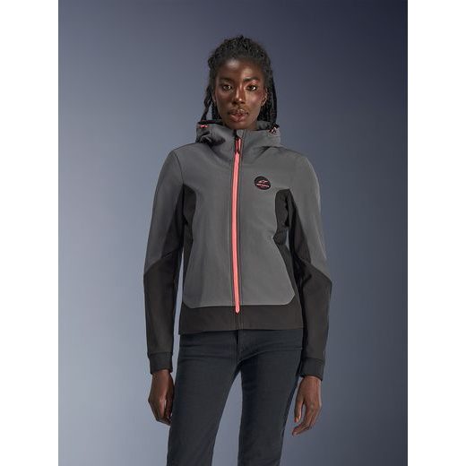 BUNDA STELLA RADIUM TECH HOODIE, ALPINESTARS, DÁMSKÁ (TMAVĚ ŠEDÁ/ČERNÁ/RŮŽOVÁ) 2026
