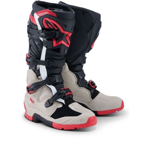 BOTY TECH 7 ENDURO, ALPINESTARS (ČERNÁ/SVĚTLE ŠEDÁ/ČERVENÁ) 2026