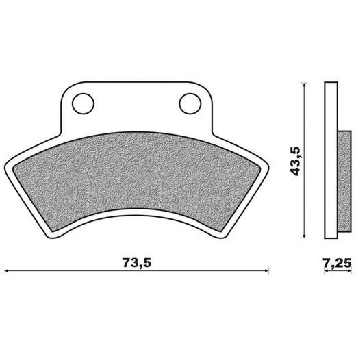 BRZDOVÉ DESTIČKY (SMĚS OFF ROAD ATV SINTERED) NEWFREN (2 KS V BALENÍ)