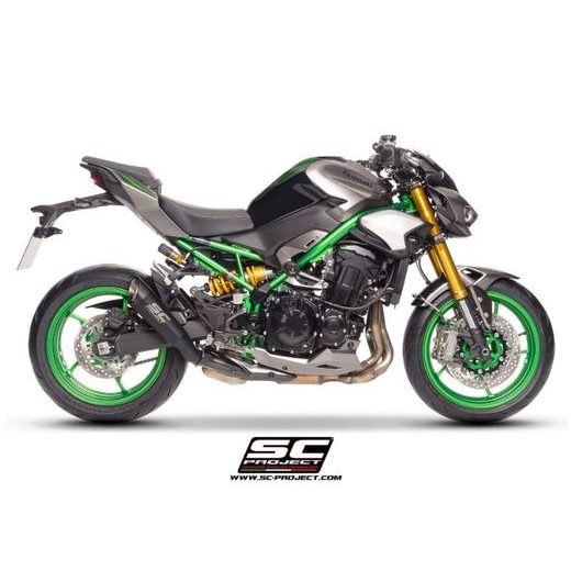 SC-PROJECT KAWASAKI Z900 2025- TITANOVÝ VÝFUK S1 MATNĚ ČERNÝ HOMOLOGOVANÝ