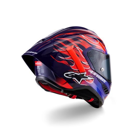 PŘILBA SUPERTECH R10 FLYTE LIMITOVANÁ EDICE JORGE MARTIN, ALPINESTARS (FIALOVÁ/ČERVENÁ) 2026