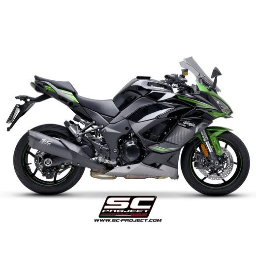 SC-PROJECT KAWASAKI NINJA 1000 SX (2021 - 2024) SC1-R TITANOVÝ VÝFUK, MATNÁ ČERNÁ