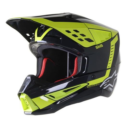 PŘILBA ALPINESTARS S-M5 BEAM 2023 (ČERNÁ ANTRACIT/ŽLUTÁ FLUO LESKLÁ)