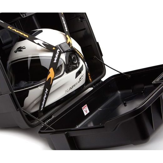 KUFR NA MOTO KGR46 GARDA 46L, KAPPA (STŘÍBRNÝ/ČERNÝ, KOMPOZIT)