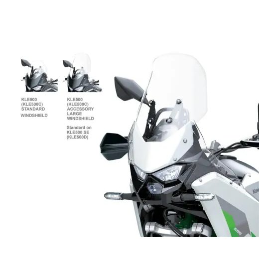 TURISTICKÉ PLEXI (ČIRÉ) PRO KAWASAKI KLE500
