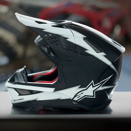 PŘILBA ALPINESTARSSUPERTECH S-M10 AMPRESS (ČERNÁ MATNÁ/BÍLÁ) 2024