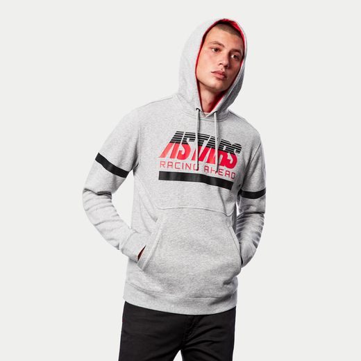 ALPINESTARS MIKINA CLUB HOODIE (ŠEDÁ/ČERNÁ/ČERVENÁ)