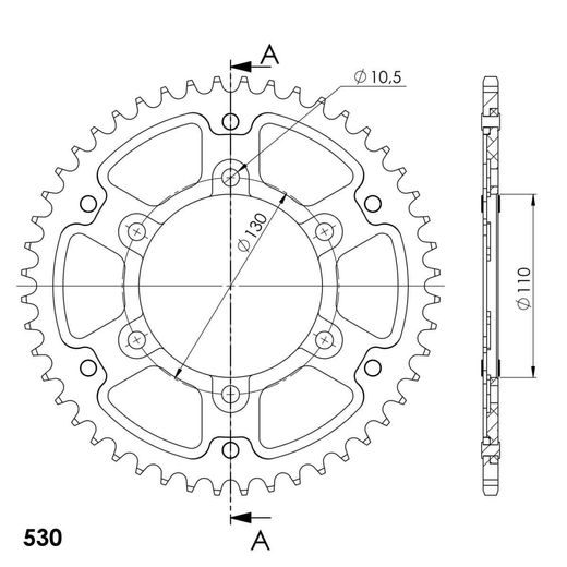 ŘETĚZOVÁ ROZETA SUPERSPROX STEALTH RST-478:42-GRN ZELENÁ 42 ZUBŮ, 520
