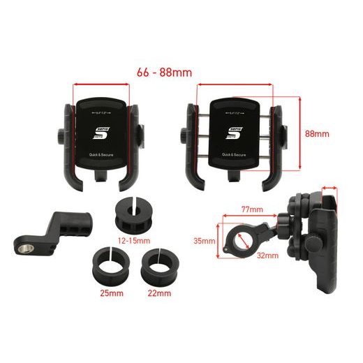 SEFIS RW + DRŽÁK TELEFONU S ANTIOTŘESOVÝM ADAPTÉREM