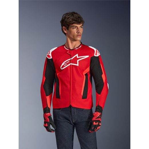 BUNDA T-GP AIR, ALPINESTARS (ČERVENÁ/ČERVENÁ FLUO/BÍLÁ/ČERNÁ) 2026