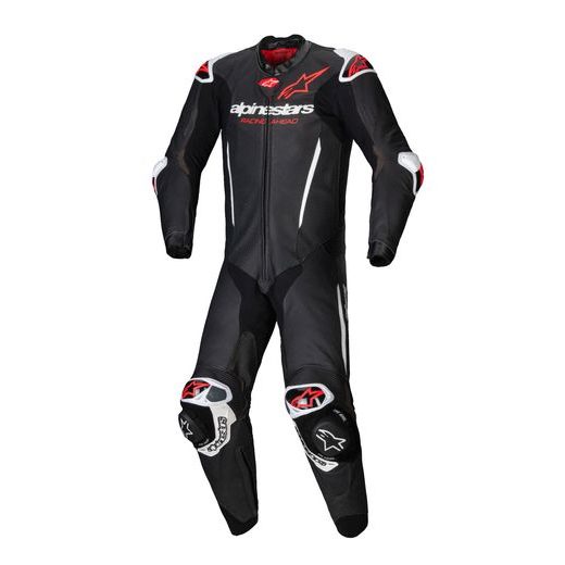 JEDNODÍLNÁ KOMBINÉZA GP-R7, TECH-AIR READY/KOMPATIBILNÍ, ALPINESTARS (ČERNÁ/BÍLÁ/ČERVENÁ FLUO) 2025
