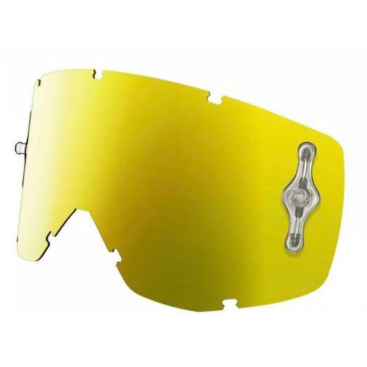 PLEXI HUSTLE/TYRANT/SPLIT MX SGL WORKS, SCOTT (ŽLUTÝ CHROM, ANTIFOG)