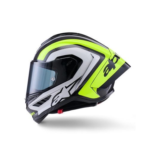 PŘILBA SUPERTECH R10 ARIUS, ALPINESTARS (KARBON/ŽLUTÁ FLUO/BÍLÁ) 2026