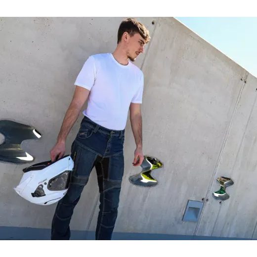 TRILOBITE PÁNSKÉ KALHOTY PARADO DOUBLELAYER SLIM FIT MODRÉ