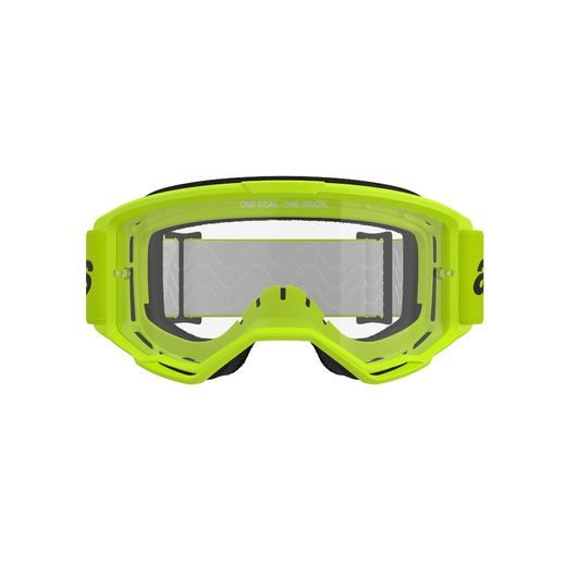 BRÝLE VISION 3 WORDMARK, ALPINESTARS (ŽLUTÁ FLUO, ČIRÉ PLEXI) 2025