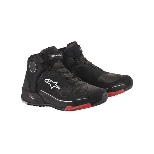 BOTY CR-X DRYSTAR, ALPINESTARS (ČERNÁ MASKÁČOVÁ/ČERVENÁ)