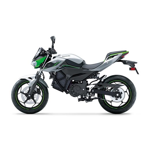 KAWASAKI Z E-1 METALLIC BRIGHT SILVER / METALLIC MATTE LIME GREEN / EBONY