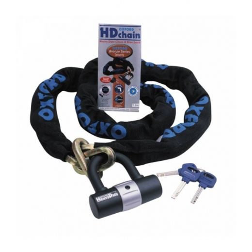 ŘETĚZOVÝ ZÁMEK NA MOTOCYKL HEAVY DUTY, OXFORD - ANGLIE (DÉLKA 1,5 M)