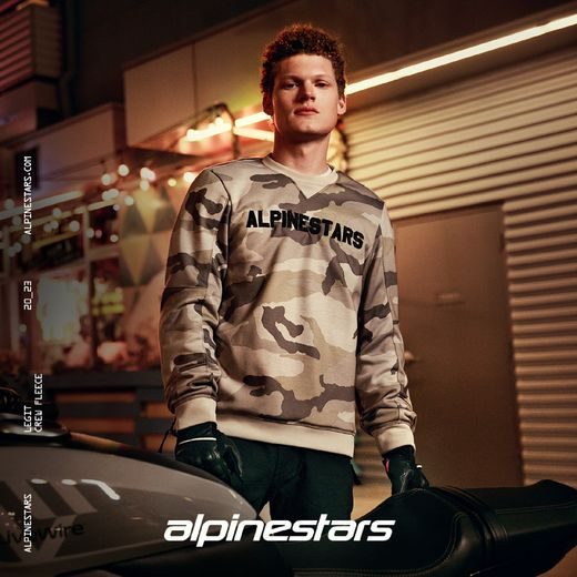 BUNDA LEGIT CREW FLEECE, ALPINESTARS (SVĚTLE ŠEDÁ CAMO) 2024