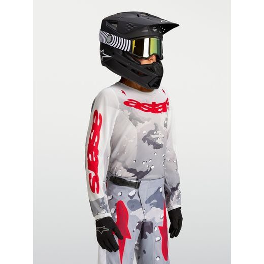 DRES FLUID LONE YOUTH, ALPINESTARS, DĚTSKÉ (ŠEDÁ CAMO/BÍLÁ/ČERVENÁ) 2027