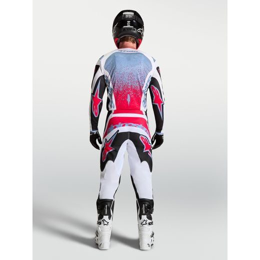 KALHOTY FLUID DRAG, ALPINESTARS (ČERNÁ/BÍLÁ/SVĚTLE MODRÁ/ČERVENÁ FLUO) 2027