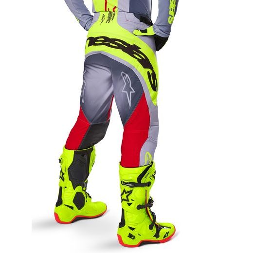 KALHOTY TECHSTAR MELT, ALPINESTARS (ČERVENÁ/ŠEDÁ) 2025