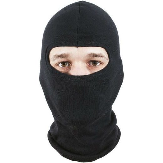 UNIVERZÁLNÍ KUKLA EMERZE BALACLAVA COTTON ČERNÁ