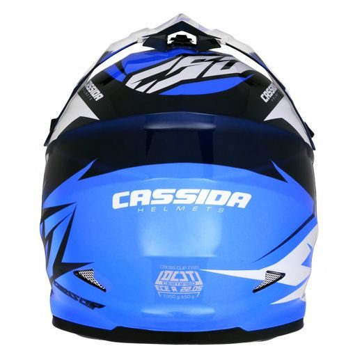 CASSIDA CROSSOVÁ MOTO PŘILBA CUP TWO MODRÁ TMAVĚ MODRÁ BÍLÁ