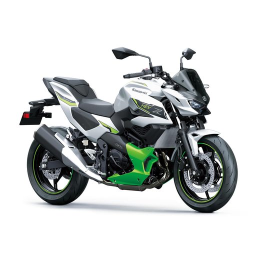 KAWASAKI Z7 HYBRID METALLIC BRIGHT SILVER / METALLIC MATTE LIME GREEN / EBONY