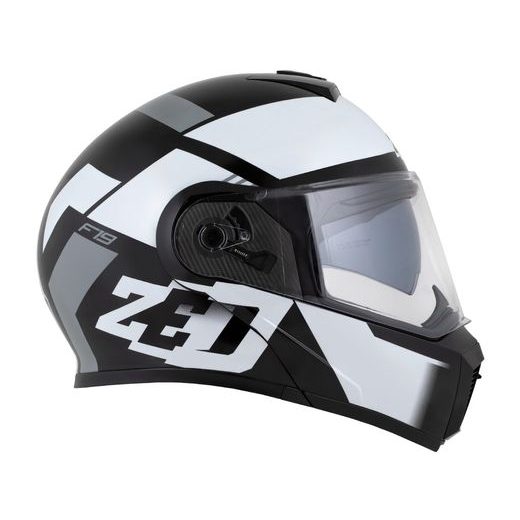 PŘILBA F19, ZED (ČERNÁ/BÍLÁ/ŠEDÁ) 2025