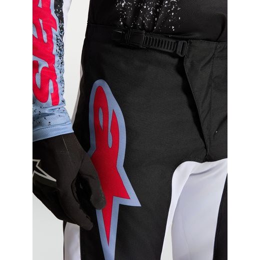 KALHOTY FLUID DRAG, ALPINESTARS (ČERNÁ/BÍLÁ/SVĚTLE MODRÁ/ČERVENÁ FLUO) 2027