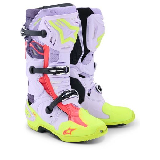 BOTY TECH 10 SUPERVENTED, ALPINESTARS (FIALOVÁ/ŽLUTÁ FLUO/RŮŽOVÁ) 2026