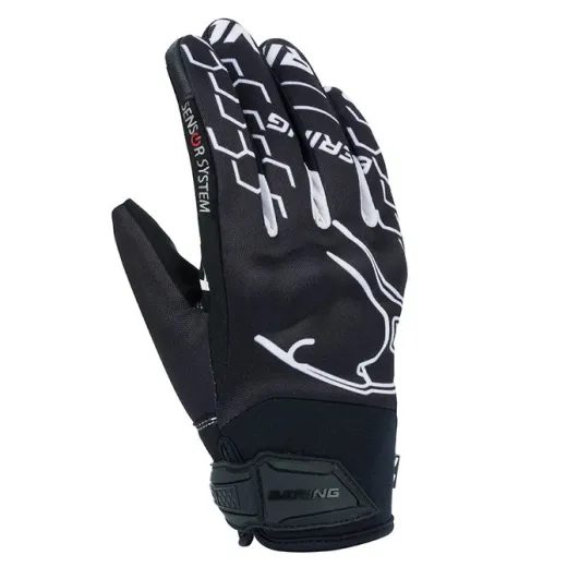 BERING PÁNSKÉ TEXTILNÍ MOTO RUKAVICE GANT WALSHE ČERNÉ