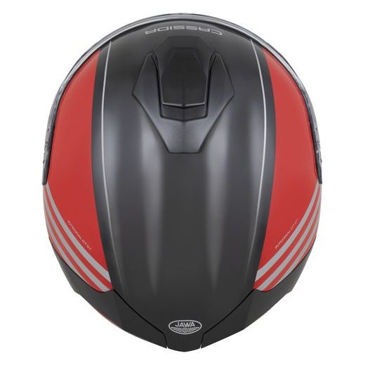 PŘILBA INTEGRAL GT 2.1 JAWA SPORT, CASSIDA (ČERNÁ/ČERVENÁ PERLEŤ/STŘÍBRNÁ)