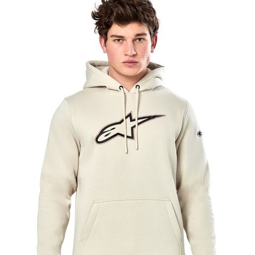 MIKINA INSIGNIA HOODIE, ALPINESTARS (SVĚTLÁ OFF WHITE)