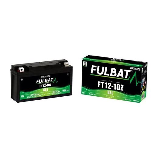 BATERIE 12V, YT12-10Z GEL, 10AH, 180A, BEZÚDRŽBOVÁ GEL TECHNOLOGIE 194X59X112 FULBAT (AKTIVOVANÁ VE VÝROBĚ)