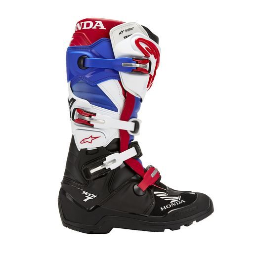 BOTY TECH 7 ENDURO DRYSTAR HONDA KOLEKCE, ALPINESTARS (ČERNÁ/BÍLÁ/MODRÁ/ČERVENÁ) 2024