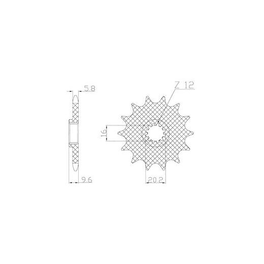 ŘETĚZOVÉ KOLEČKO PRO SEKUNDÁRNÍ ŘETĚZY TYPU 420, SUNSTAR (14 ZUBŮ)