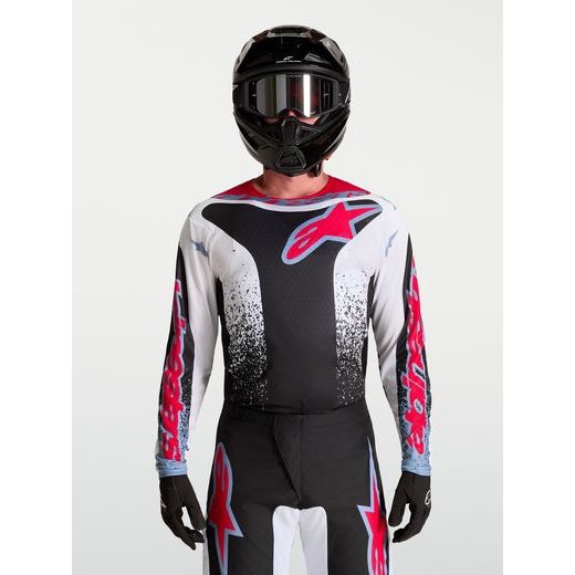 DRES FLUID DRAG, ALPINESTARS (ČERNÁ/BÍLÁ/SVĚTLE MODRÁ/ČERVENÁ FLUO) 2027