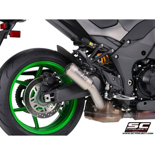 SC PROJECT KAWASAKI Z1100-SE 2026 TITANOVÝ VÝFUK CR-T S MŘÍŽKOU PROTI KAMENŮM