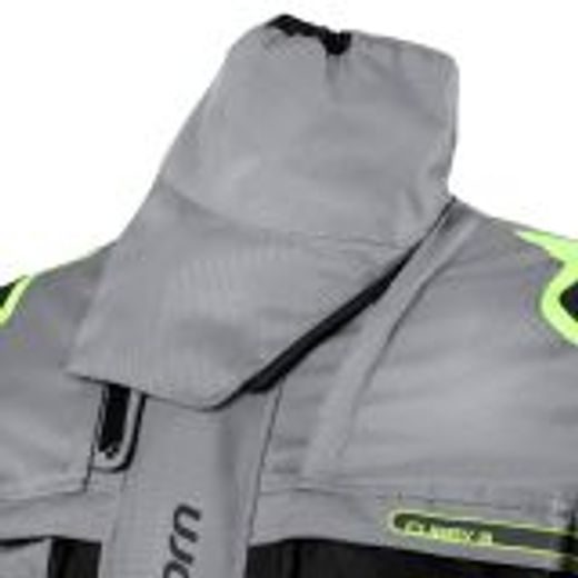 REBELHORN PÁNSKÁ TEXTILNÍ MOTO BUNDA CUBBY III ŠEDÁ ČERNÁ FLUO