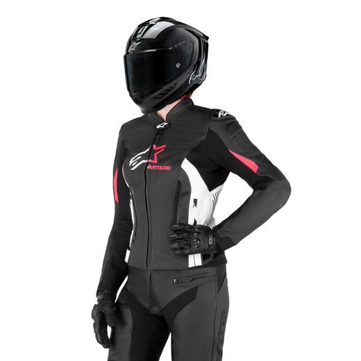 BUNDA STELLA GP PLUS 4, ALPINESTARS, DÁMSKÁ (ČERNÁ/BÍLÁ/RŮŽOVÁ) 2024