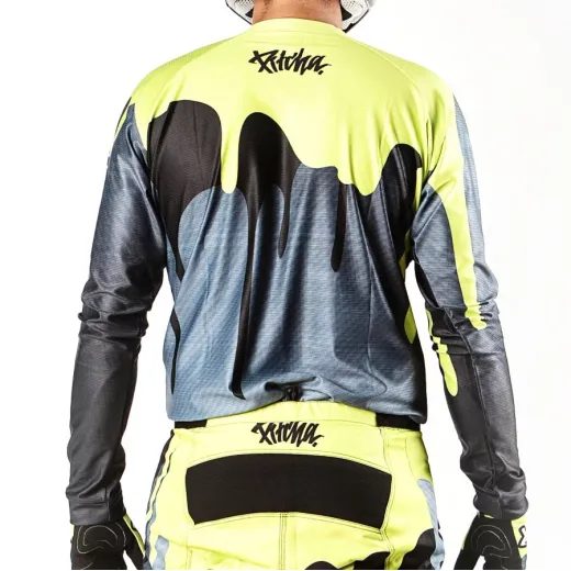 PITCHA DRES DRIPP GREY FLUO YELLOW