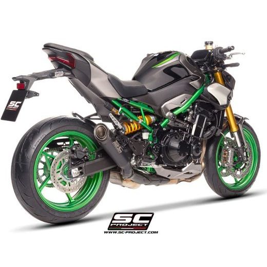 SC-PROJECT KAWASAKI Z900 2025- TITANOVÝ VÝFUK S1 MATNĚ ČERNÝ HOMOLOGOVANÝ